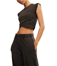 FP Movement Hot Shot Crossover Crew Neck Cropped Muscle Tee & High-Rise Waist Pant Set