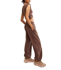 FP Movement Hot Shot Crossover Crew Neck Cropped Muscle Tee & High-Rise Waist Pant Coordinating Set