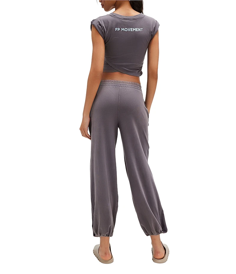 FP Movement Hot Shot Logo Crew Neck Short Sleeve Crossover Hem Set