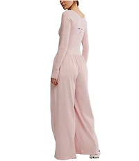 FP Movement Hot Shot Scoop Neck Long Sleeve Wide Leg Onesie