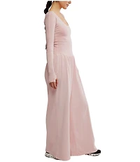FP Movement Hot Shot Scoop Neck Long Sleeve Wide Leg Onesie
