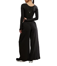 FP Movement Hot Shot Scoop Neck Long Sleeve Wide Leg Onesie