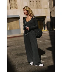 FP Movement Hot Shot Scoop Neck Long Sleeve Wide Leg Onesie