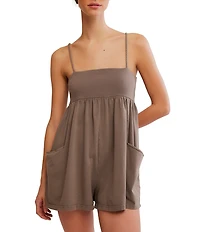 FP Movement Hot Shot Strappy Square Neck Sleeveless Romper