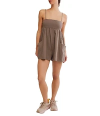 FP Movement Hot Shot Strappy Square Neck Sleeveless Romper