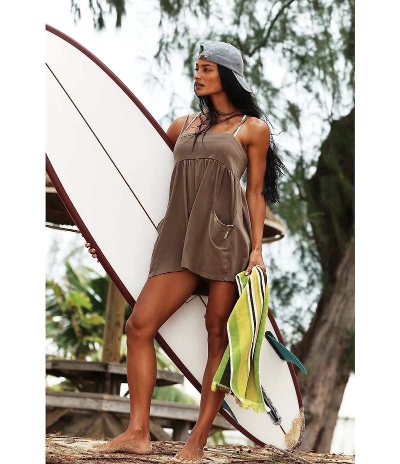 FP Movement Hot Shot Strappy Square Neck Sleeveless Romper