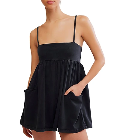 FP Movement Hot Shot Strappy Square Neck Sleeveless Romper
