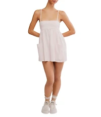 FP Movement Hot Shot Strappy Square Neck Sleeveless Romper