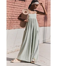FP Movement Hot Shot Strappy Square Neck Sleeveless Wide Leg Jumpsuit
