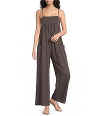 FP Movement Hot Shot Strappy Square Neck Sleeveless Wide Leg Jumpsuit