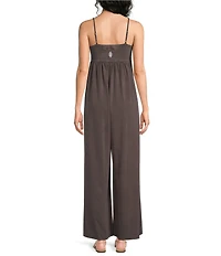 FP Movement Hot Shot Strappy Square Neck Sleeveless Wide Leg Jumpsuit