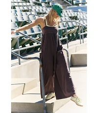 FP Movement Hot Shot Strappy Square Neck Sleeveless Wide Leg Jumpsuit