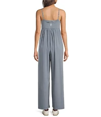 FP Movement Hot Shot Strappy Square Neck Sleeveless Wide Leg Jumpsuit