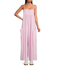 FP Movement Hot Shot Strappy Square Neck Sleeveless Wide Leg Jumpsuit