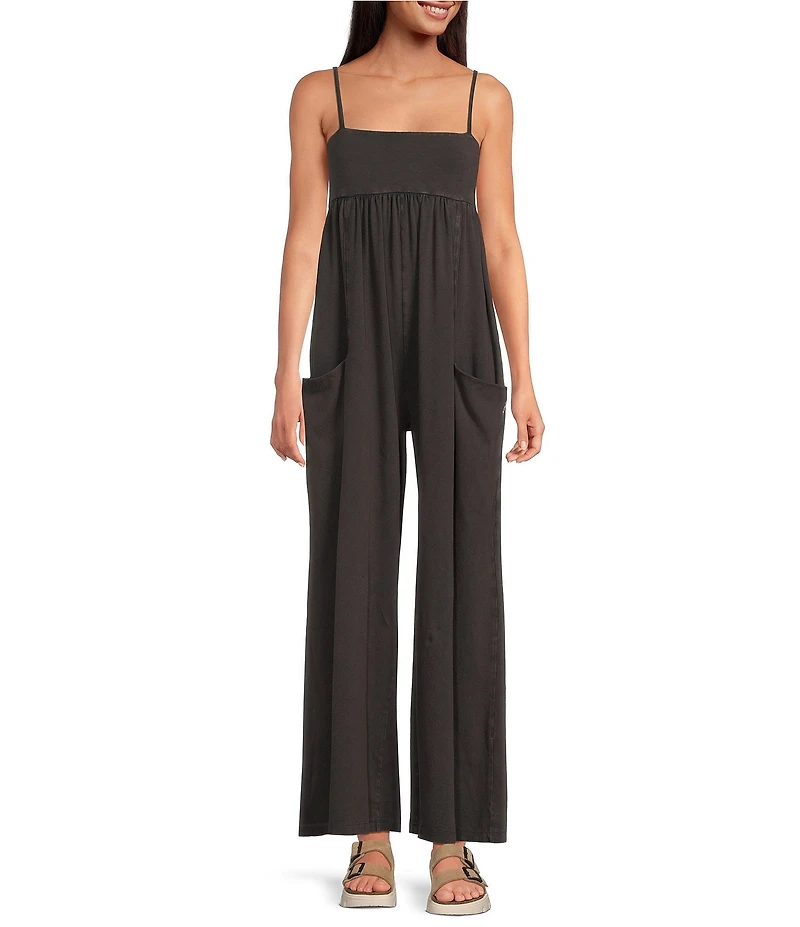 FP Movement Hot Shot Strappy Square Neck Sleeveless Wide Leg Jumpsuit
