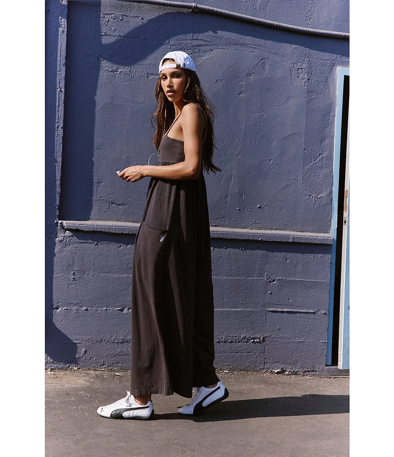 FP Movement Hot Shot Strappy Square Neck Sleeveless Wide Leg Jumpsuit