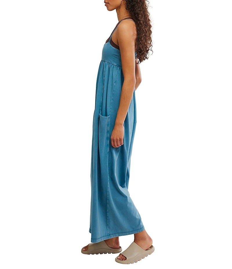 FP Movement Hot Shot Strappy Square Neck Sleeveless Wide Leg Jumpsuit