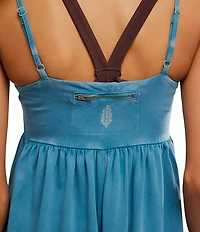 FP Movement Hot Shot Strappy Square Neck Sleeveless Wide Leg Jumpsuit