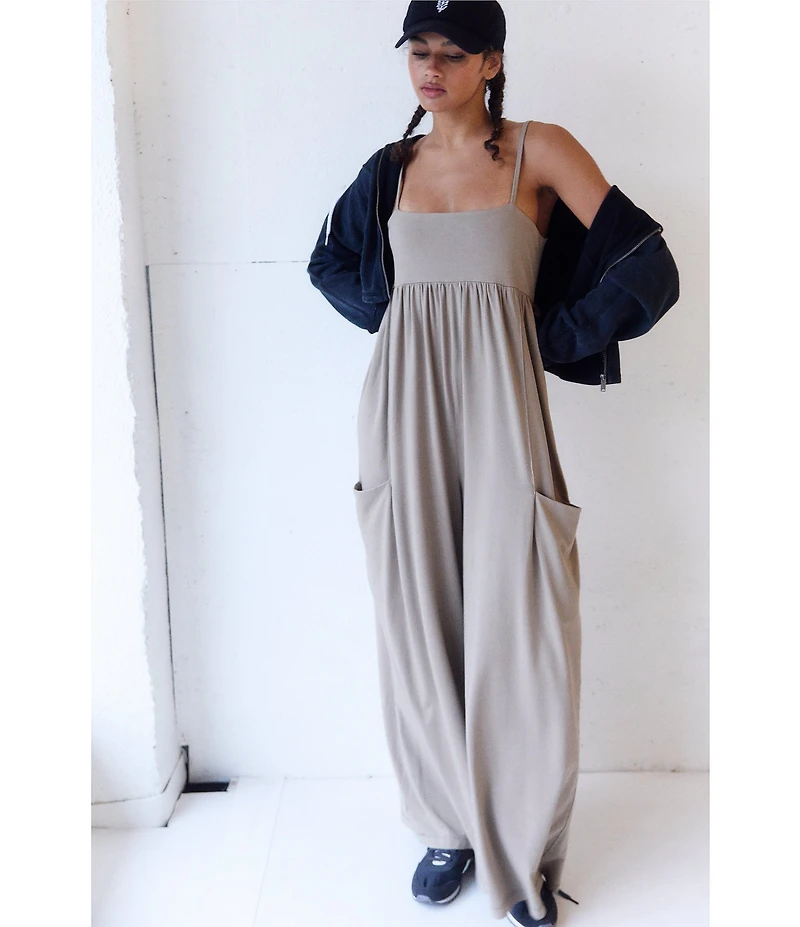 FP Movement Hot Shot Strappy Square Neck Sleeveless Wide Leg Jumpsuit