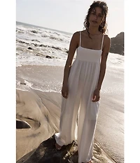 FP Movement Hot Shot Strappy Square Neck Sleeveless Wide Leg Jumpsuit