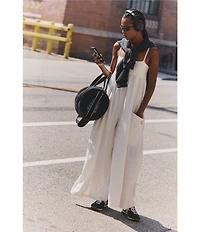 FP Movement Hot Shot Strappy Square Neck Sleeveless Wide Leg Jumpsuit