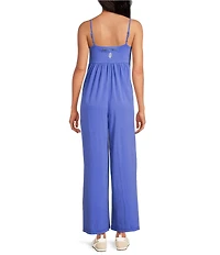 FP Movement Hot Shot Strappy Square Neck Sleeveless Wide Leg Jumpsuit