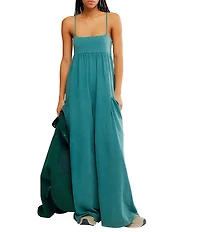 FP Movement Hot Shot Strappy Square Neck Sleeveless Wide Leg Jumpsuit