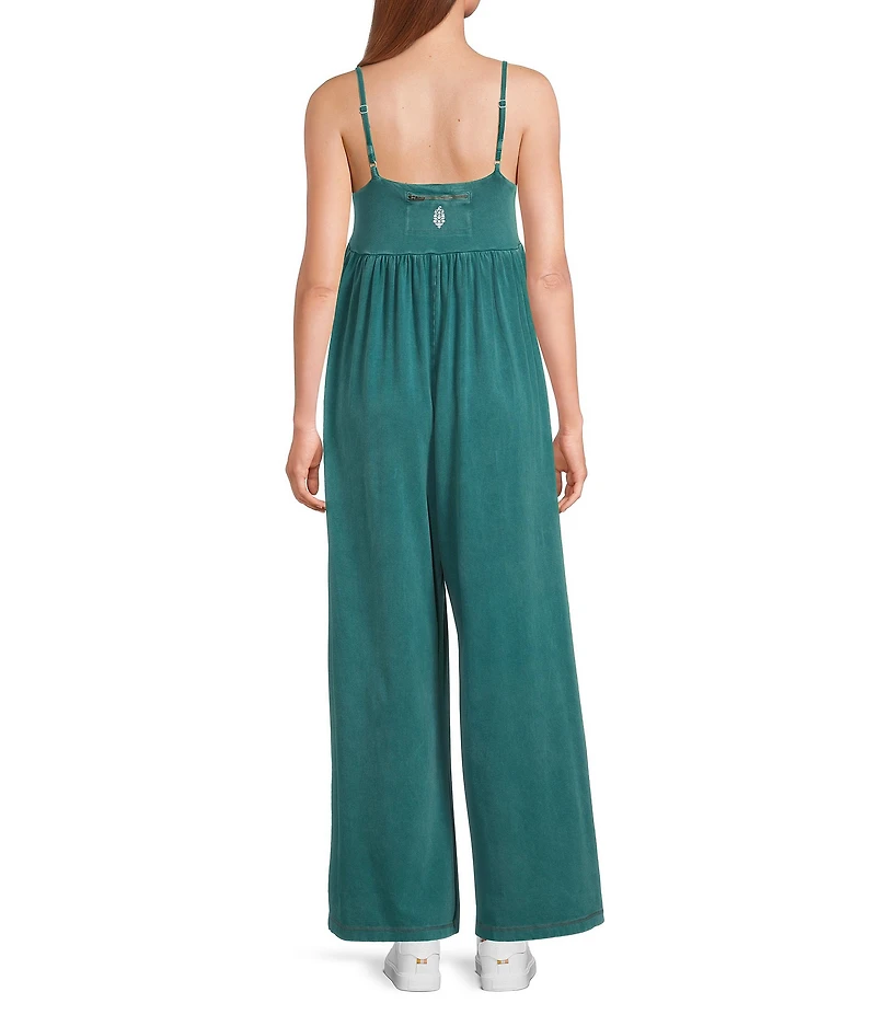 FP Movement Hot Shot Strappy Square Neck Sleeveless Wide Leg Jumpsuit