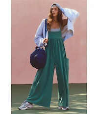 FP Movement Hot Shot Strappy Square Neck Sleeveless Wide Leg Jumpsuit