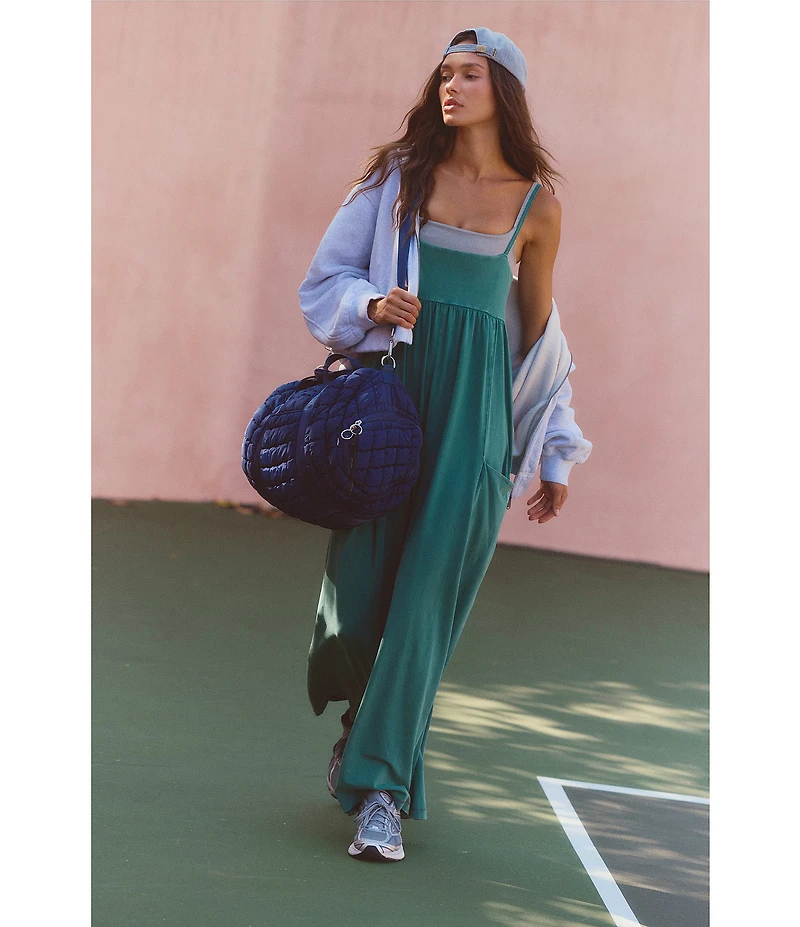 FP Movement Hot Shot Strappy Square Neck Sleeveless Wide Leg Jumpsuit