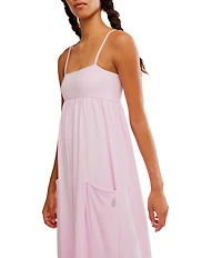 FP Movement Hot Shot Strappy Square Neck Sleeveless Wide Leg Jumpsuit