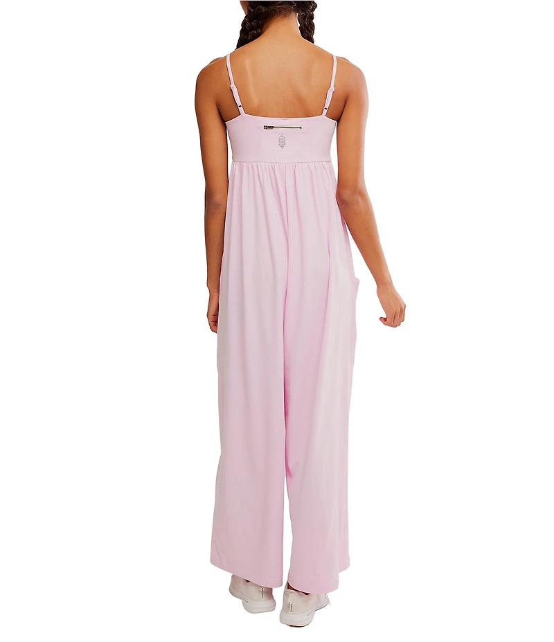 FP Movement Hot Shot Strappy Square Neck Sleeveless Wide Leg Jumpsuit