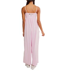 FP Movement Hot Shot Strappy Square Neck Sleeveless Wide Leg Jumpsuit