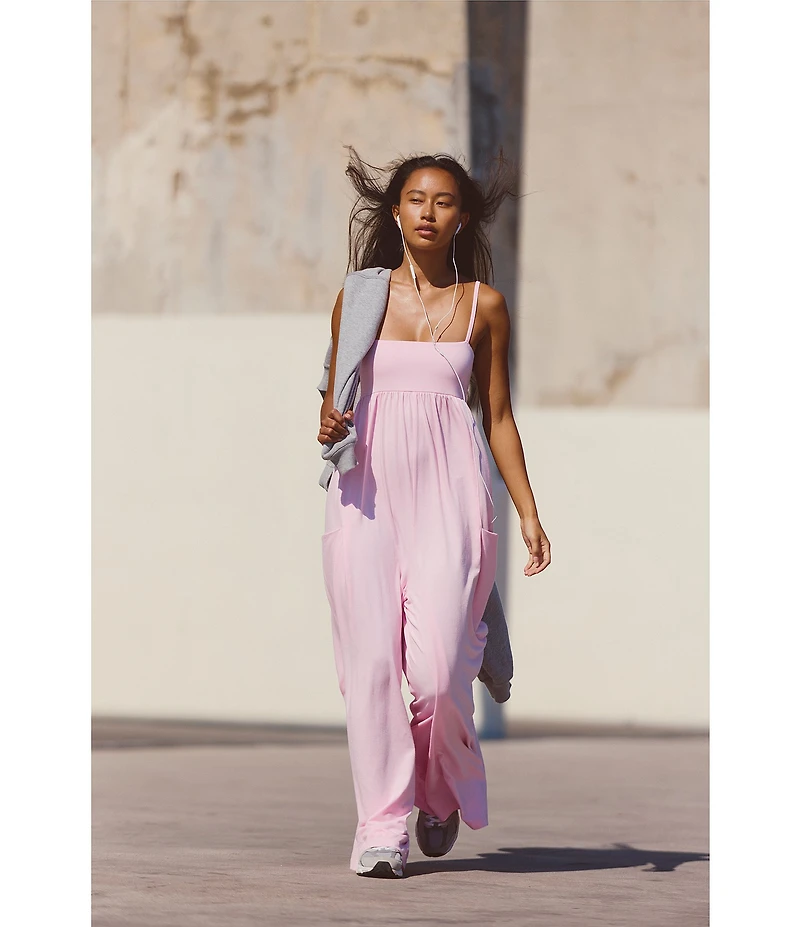 FP Movement Hot Shot Strappy Square Neck Sleeveless Wide Leg Jumpsuit