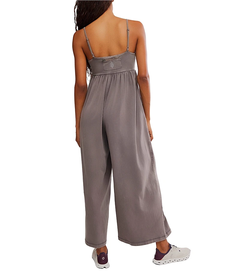 FP Movement Hot Shot Strappy Square Neck Sleeveless Wide Leg Jumpsuit