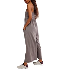 FP Movement Hot Shot Strappy Square Neck Sleeveless Wide Leg Jumpsuit