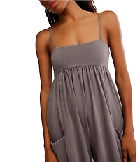 FP Movement Hot Shot Strappy Square Neck Sleeveless Wide Leg Jumpsuit