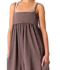 FP Movement Hot Shot Strappy Square Neck Sleeveless Wide Leg Jumpsuit