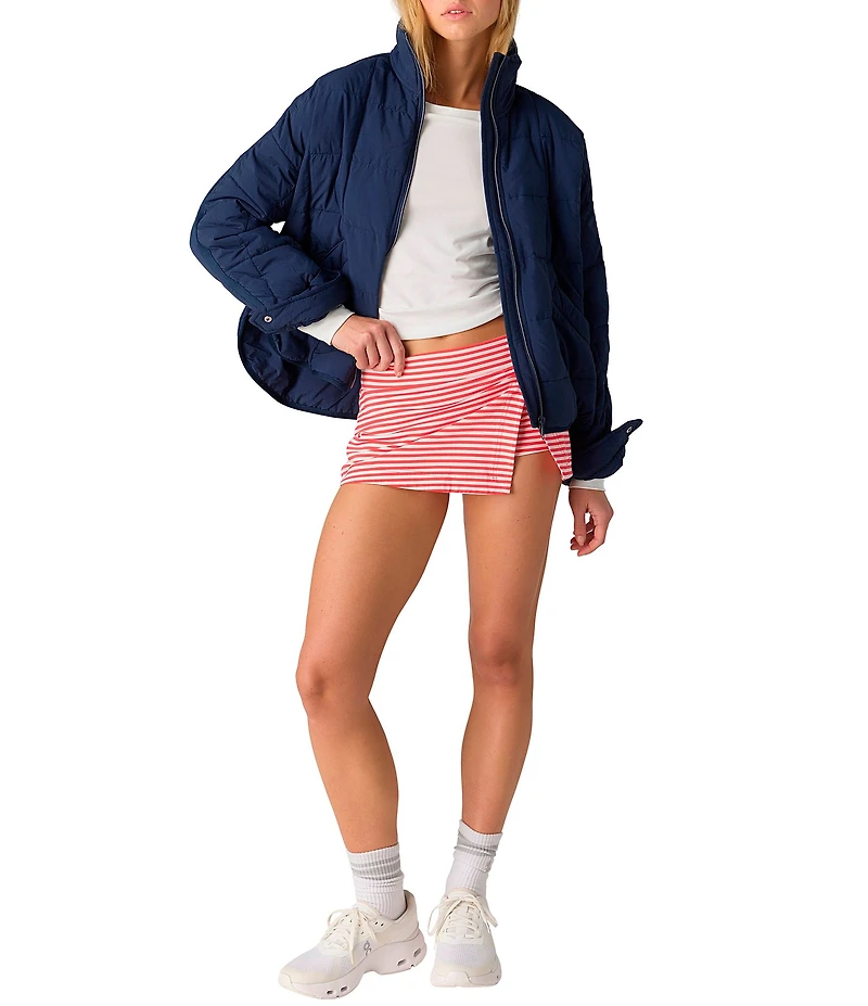 FP Movement Hot Shot Stripe Printed Mini Skort
