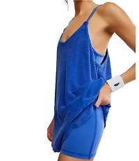 FP Movement Hot Shot Towel Terry Scoop Neck Sleeveless Mini Dress