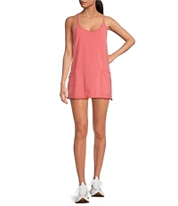 FP Movement Hot Shot V-Neck Sleeveless Patch Pocket Mini Dress