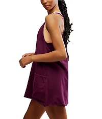 FP Movement Hot Shot V-Neck Sleeveless Patch Pocket Mini Dress