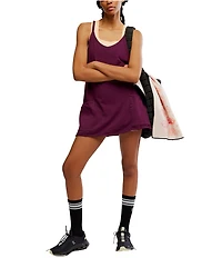 FP Movement Hot Shot V-Neck Sleeveless Patch Pocket Mini Dress