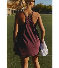 FP Movement Hot Shot V-Neck Sleeveless Patch Pocket Mini Dress