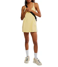 FP Movement Hot Shot V-Neck Sleeveless Patch Pocket Mini Dress