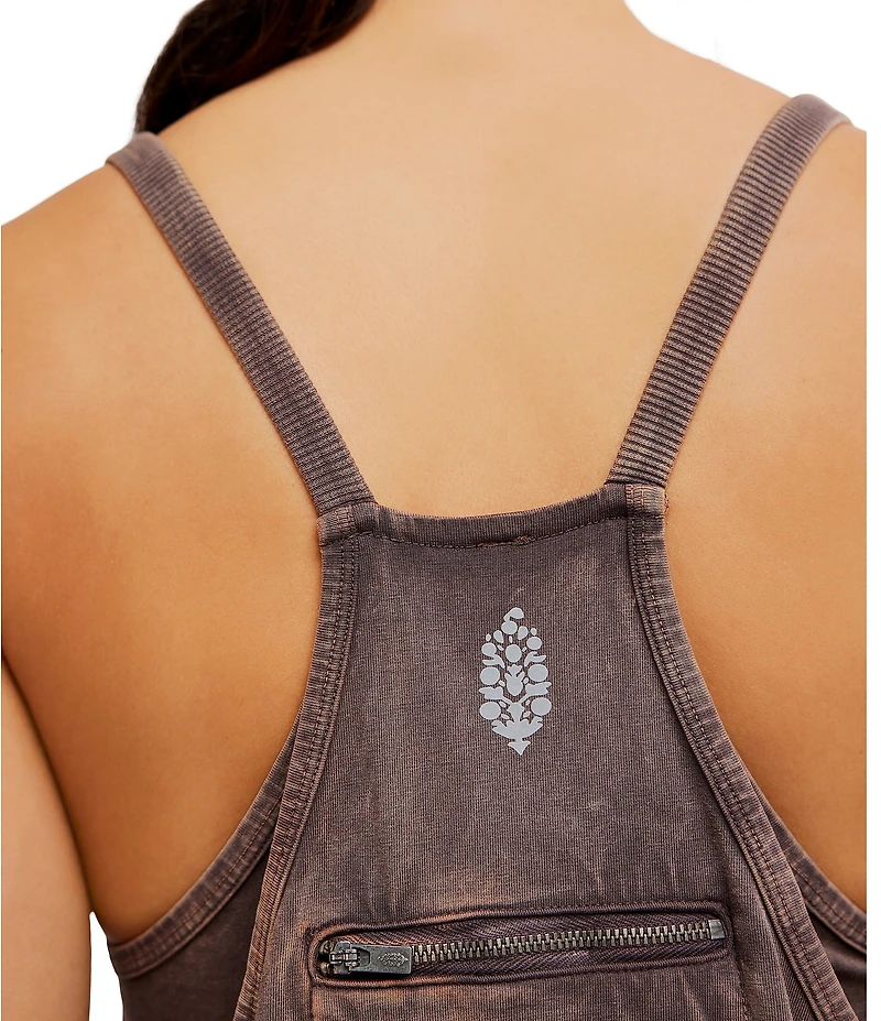 FP Movement Hot Shot V-Neck Sleeveless Patch Pocket Mini Dress