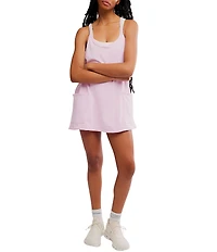 FP Movement Hot Shot V-Neck Sleeveless Patch Pocket Mini Dress