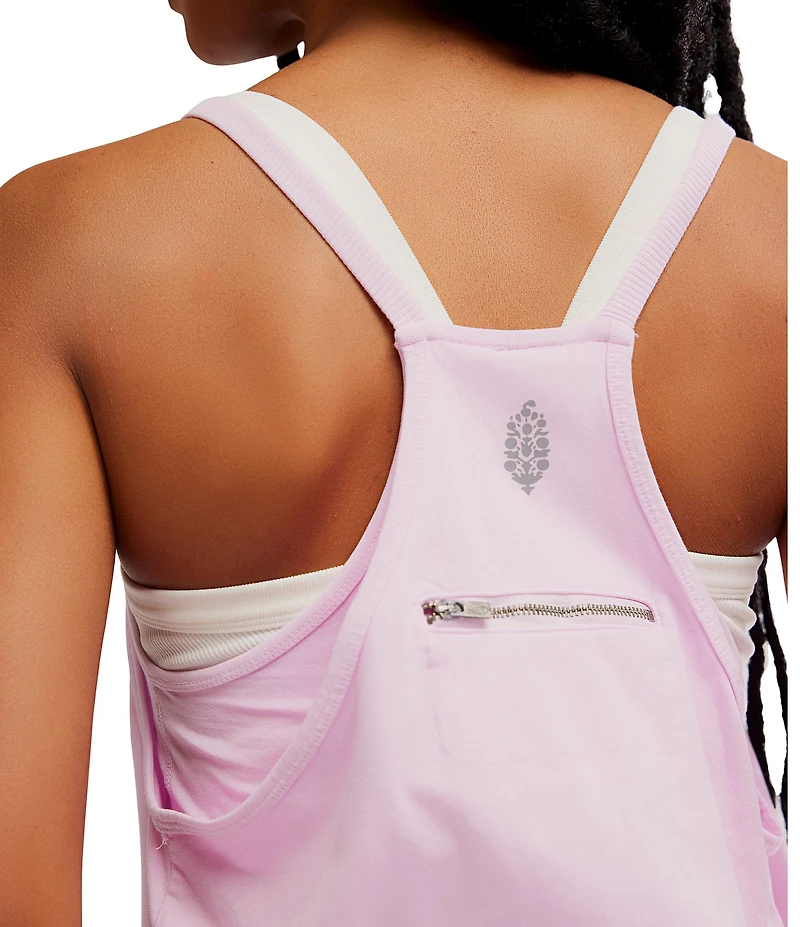 FP Movement Hot Shot V-Neck Sleeveless Patch Pocket Mini Dress