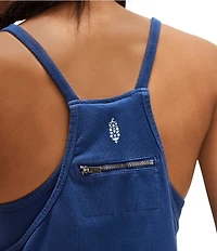 FP Movement Hot Shot V-Neck Sleeveless Patch Pocket Mini Dress