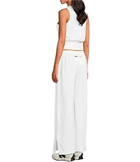 FP Movement Hot Shot V-Neck Sleeveless Tank Top and Low-Slung Wide Leg Pant Two-Piece Set